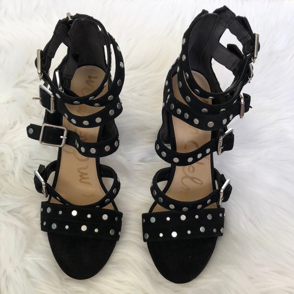 Black Studded Heels - Picture 2 of 3